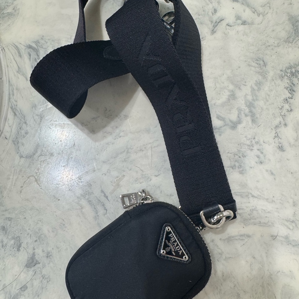Prada Black adjustable Crossbody Bag strap